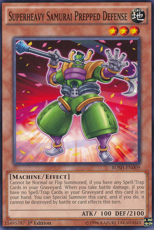 Superheavy Samurai Prepped Defense [BOSH-EN009] Common Yu-Gi-Oh!
