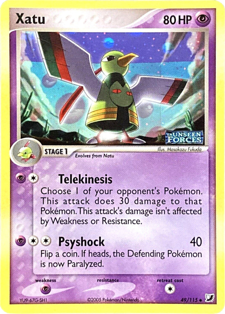 Xatu (49/115) (Stamped) [EX: Unseen Forces] Pokémon