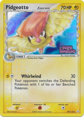Pidgeotto (49/110) (Delta Species) (Stamped) [EX: Holon Phantoms] Pokémon