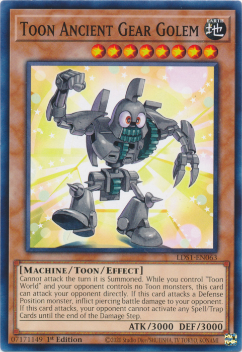 Toon Ancient Gear Golem [LDS1-EN063] Common Yu-Gi-Oh!