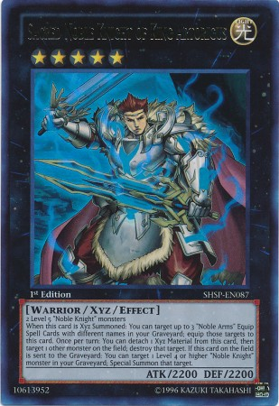 Sacred Noble Knight of King Artorigus [SHSP-EN087] Ultra Rare Yu-Gi-Oh!