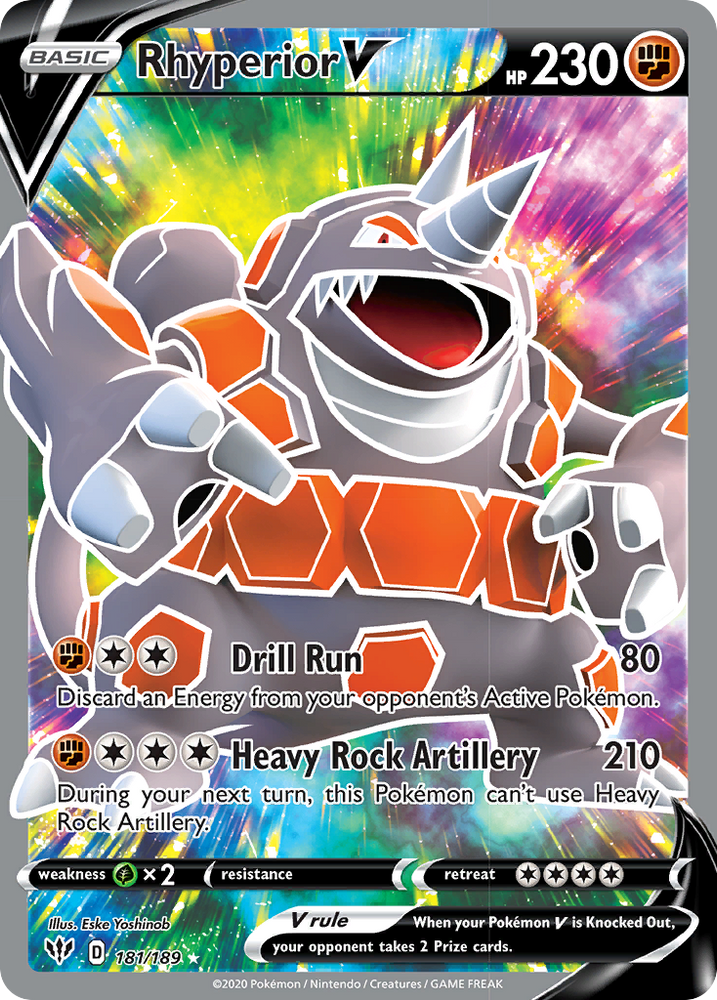 Rhyperior V (181/189) [Sword & Shield: Darkness Ablaze] Pokémon