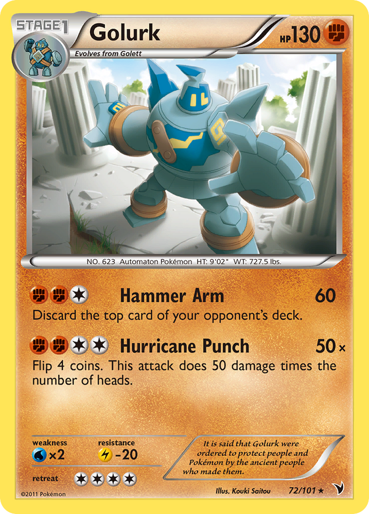 Golurk (72/101) [Black & White: Noble Victories] Pokémon