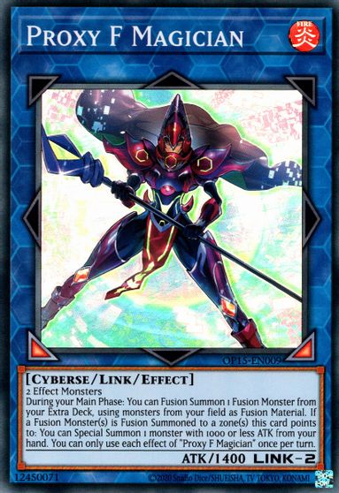 Proxy F Magician [OP15-EN009] Super Rare Yu-Gi-Oh!