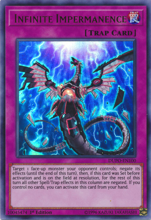 Infinite Impermanence [DUPO-EN100] Ultra Rare Yu-Gi-Oh!