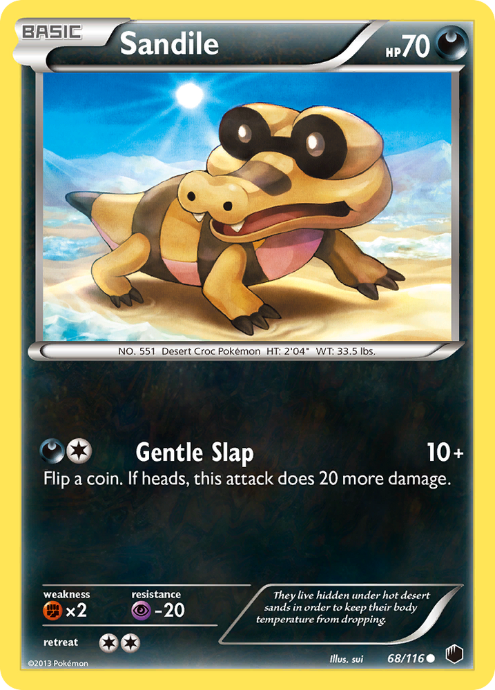 Sandile (68/116) [Black & White: Plasma Freeze] Pokémon