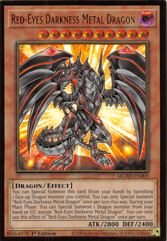 Red-Eyes Darkness Metal Dragon [MGED-EN009] Gold Rare Yu-Gi-Oh!