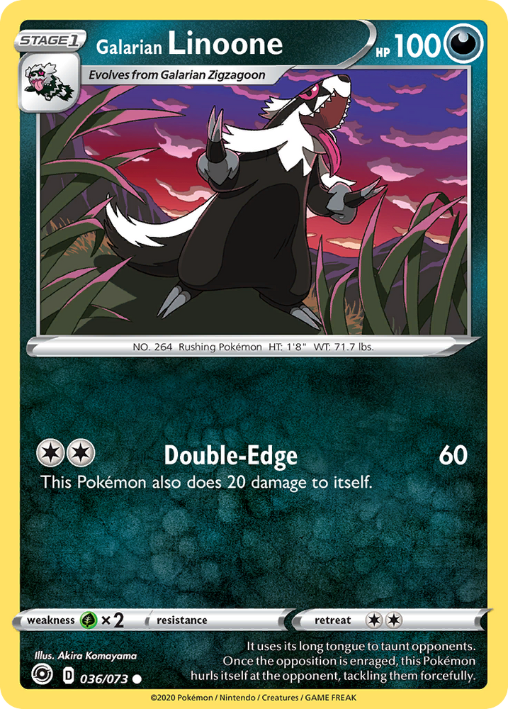 Galarian Linoone (036/073) [Sword & Shield: Champion's Path] Pokémon