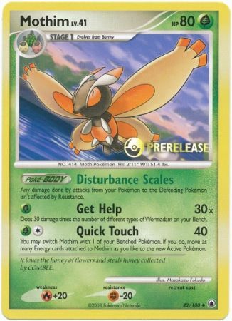 Mothim (42/100) (Prerelease Promo) [Diamond & Pearl: Black Star Promos] Pokémon