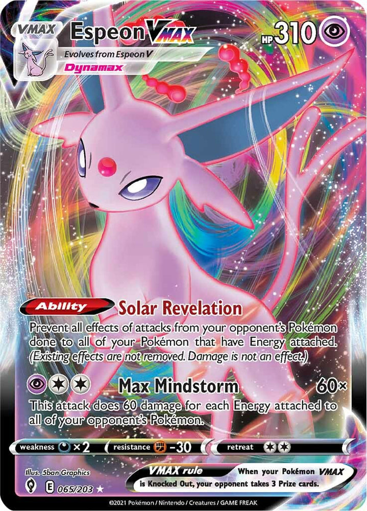 Espeon VMAX (065/203) [Sword & Shield: Evolving Skies] Pokémon
