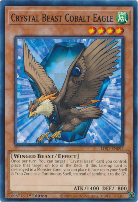 Crystal Beast Cobalt Eagle [LDS1-EN097] Common Yu-Gi-Oh!