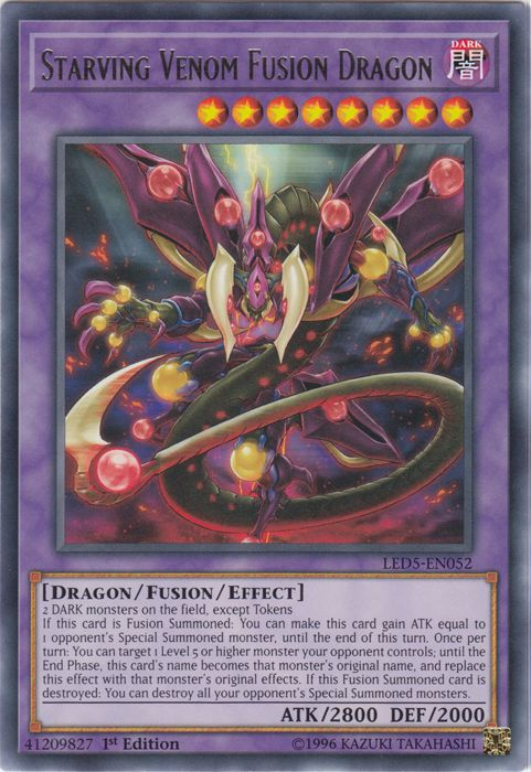 Starving Venom Fusion Dragon [LED5-EN052] Rare Yu-Gi-Oh!