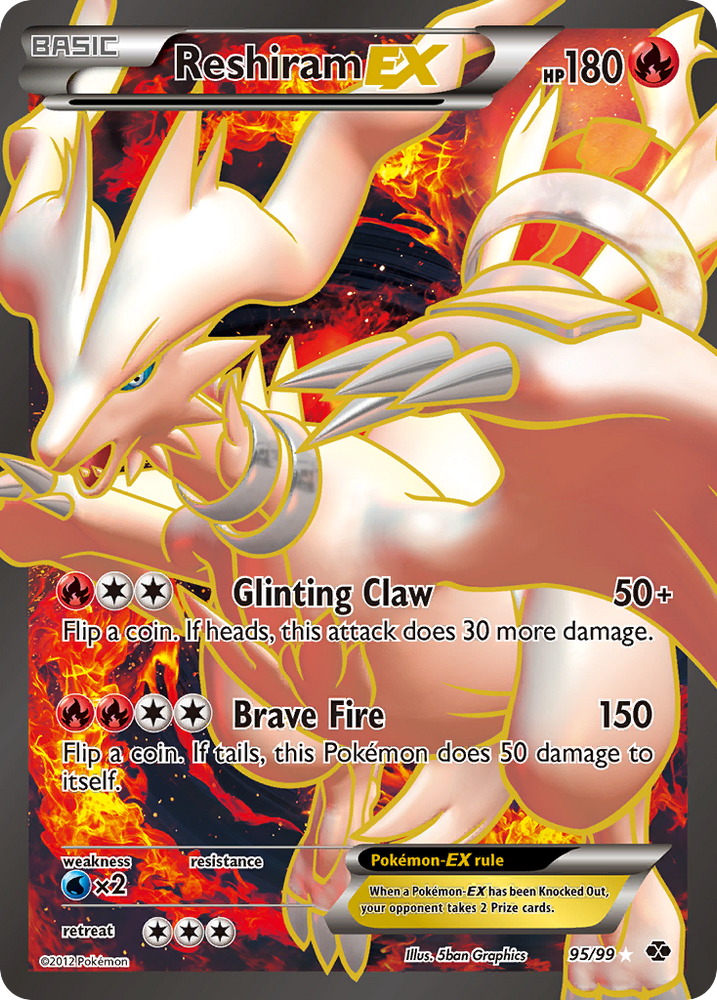 Reshiram EX (95/99) [Black & White: Next Destinies] Pokémon