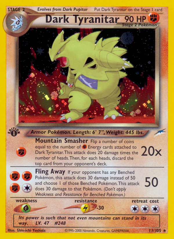 Dark Tyranitar (11/105) [Neo Destiny 1st Edition] Pokémon