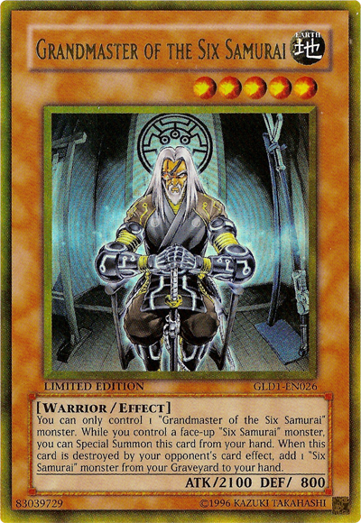 Grandmaster of the Six Samurai [GLD1-EN026] Gold Rare Yu-Gi-Oh!
