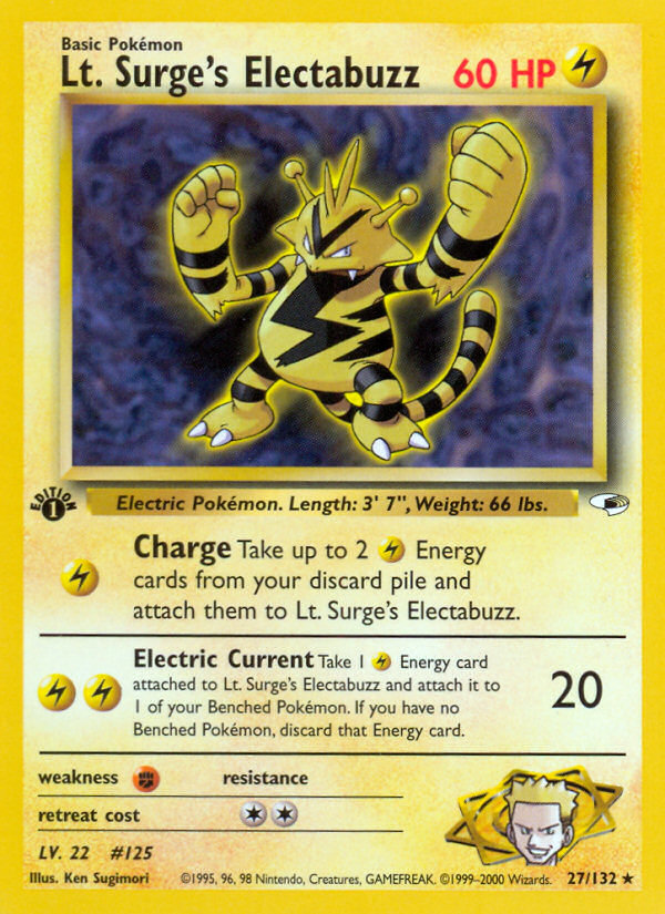 Lt. Surge's Electabuzz (27/132) [Gym Heroes 1st Edition] Pokémon