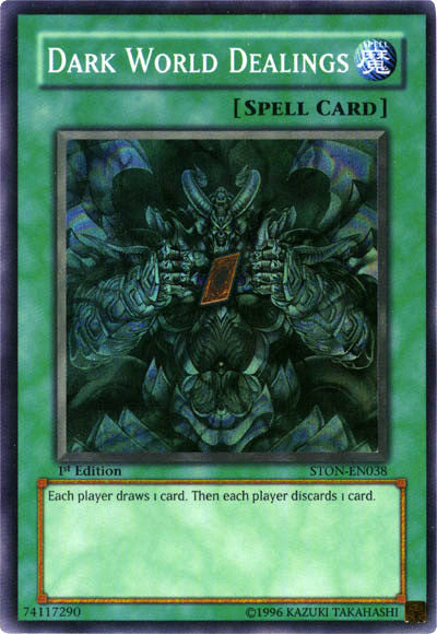 Dark World Dealings [STON-EN038] Super Rare Yu-Gi-Oh!