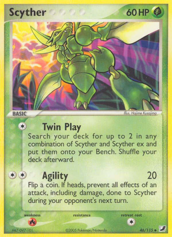 Scyther (46/115) [EX: Unseen Forces] Pokémon