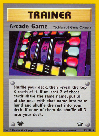 Arcade Game (83/111) [Neo Genesis 1st Edition] Pokémon