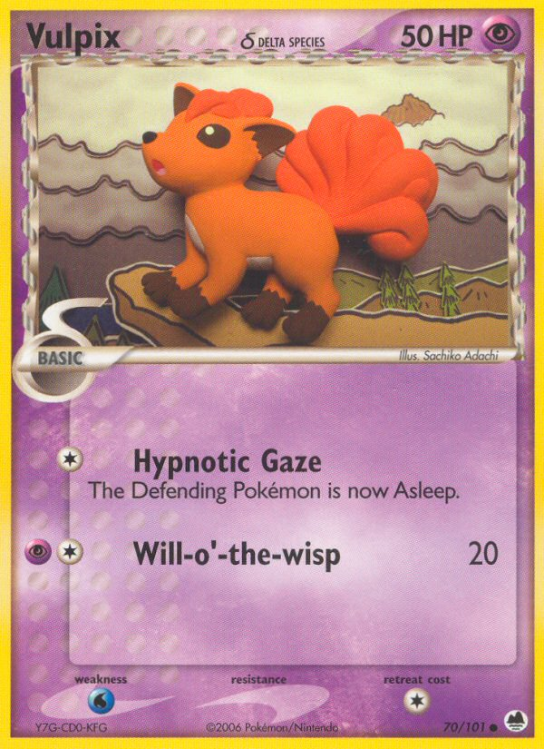 Vulpix (70/101) (Delta Species) [EX: Dragon Frontiers] Pokémon