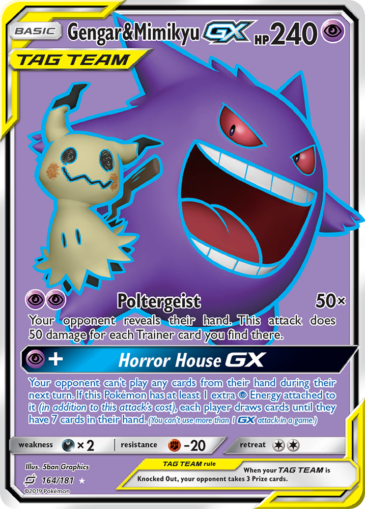 Gengar & Mimikyu GX (164/181) [Sun & Moon: Team Up] Pokémon