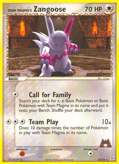Team Magma's Zangoose (23/95) [EX: Team Magma vs Team Aqua] Pokémon