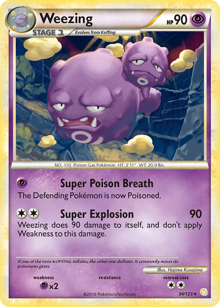 Weezing (34/123) [HeartGold & SoulSilver: Base Set] Pokémon