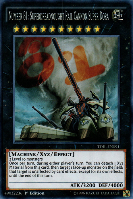 Number 81: Superdreadnought Rail Cannon Super Dora [TDIL-EN091] Super Rare Yu-Gi-Oh!