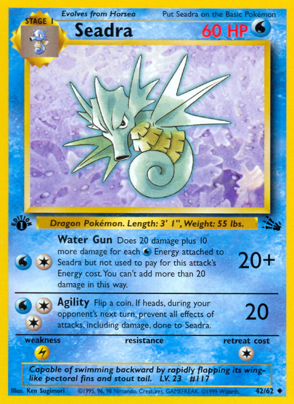 Seadra (42/62) [Fossil 1st Edition] Pokémon