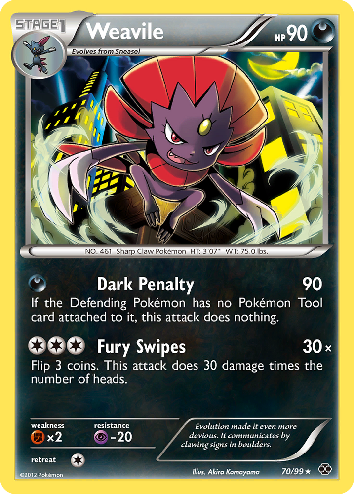 Weavile (70/99) [Black & White: Next Destinies] Pokémon