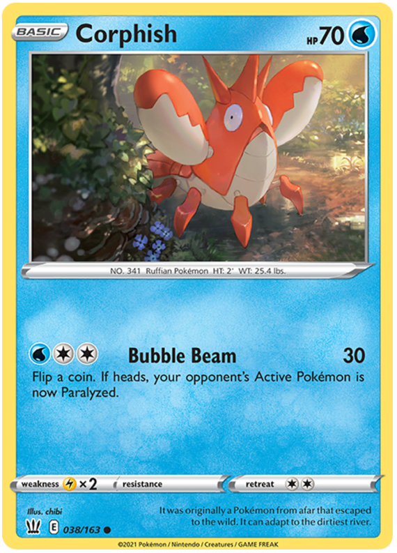Corphish (038/163) [Sword & Shield: Battle Styles] Pokémon