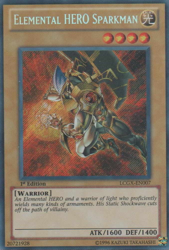 Elemental HERO Sparkman (Alternate Art) [LCGX-EN007] Secret Rare Yu-Gi-Oh!