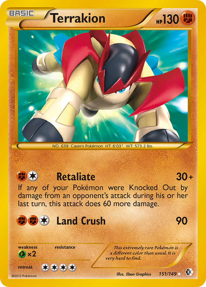 Terrakion (151/149) [Black & White: Boundaries Crossed] Pokémon