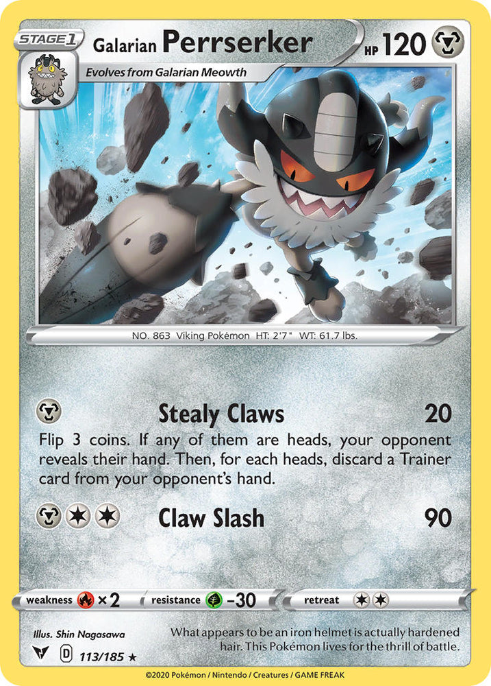 Galarian Perrserker (113/185) [Sword & Shield: Vivid Voltage] Pokémon