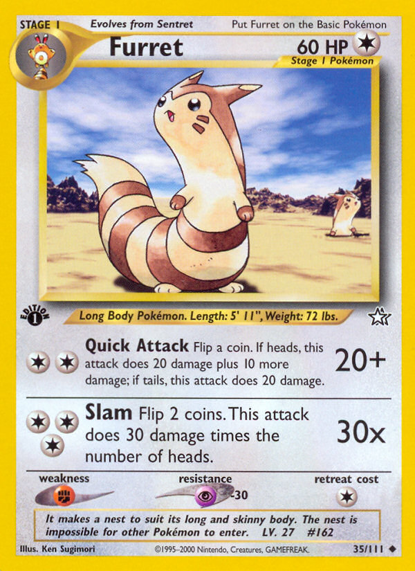 Furret (35/111) [Neo Genesis 1st Edition] Pokémon