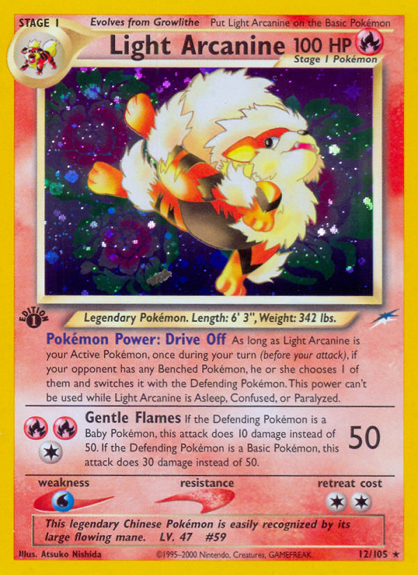 Light Arcanine (12/105) [Neo Destiny 1st Edition] Pokémon