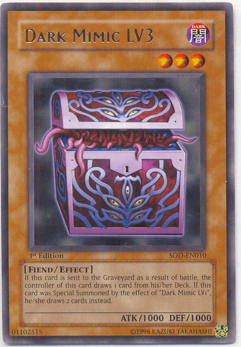 Dark Mimic LV3 [SOD-EN010] Rare Yu-Gi-Oh!
