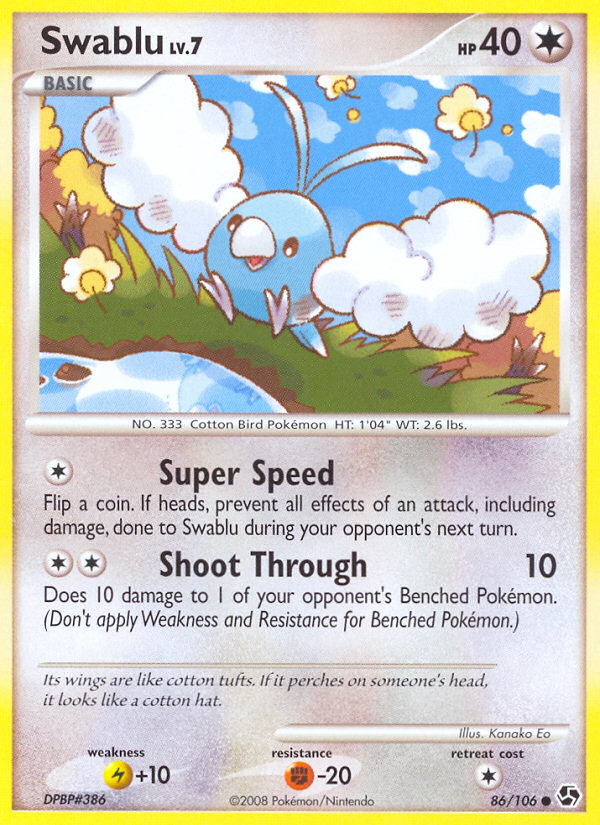 Swablu (86/106) [Diamond & Pearl: Great Encounters] Pokémon