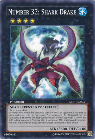 Number 32: Shark Drake [SP14-EN023] Starfoil Rare Yu-Gi-Oh!