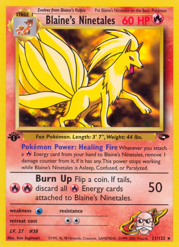 Blaine's Ninetales (21/132) [Gym Challenge 1st Edition] Pokémon