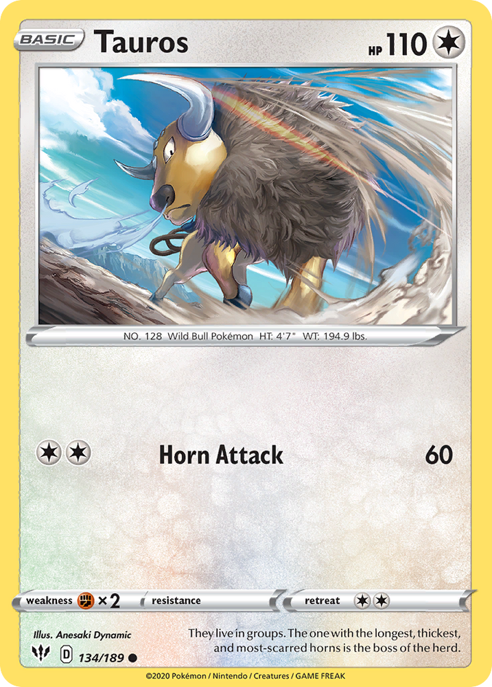 Tauros (134/189) [Sword & Shield: Darkness Ablaze] Pokémon