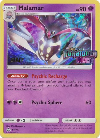 Malamar (SM117) (Staff Prerelease Promo) [Sun & Moon: Black Star Promos] Pokémon