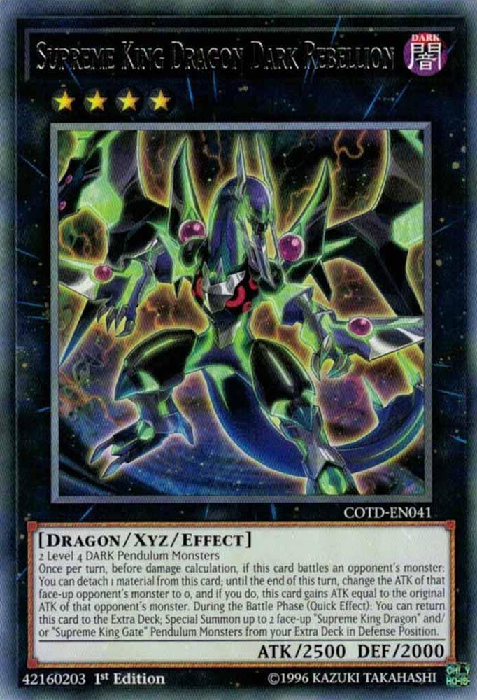 Supreme King Dragon Dark Rebellion [COTD-EN041] Rare Yu-Gi-Oh!