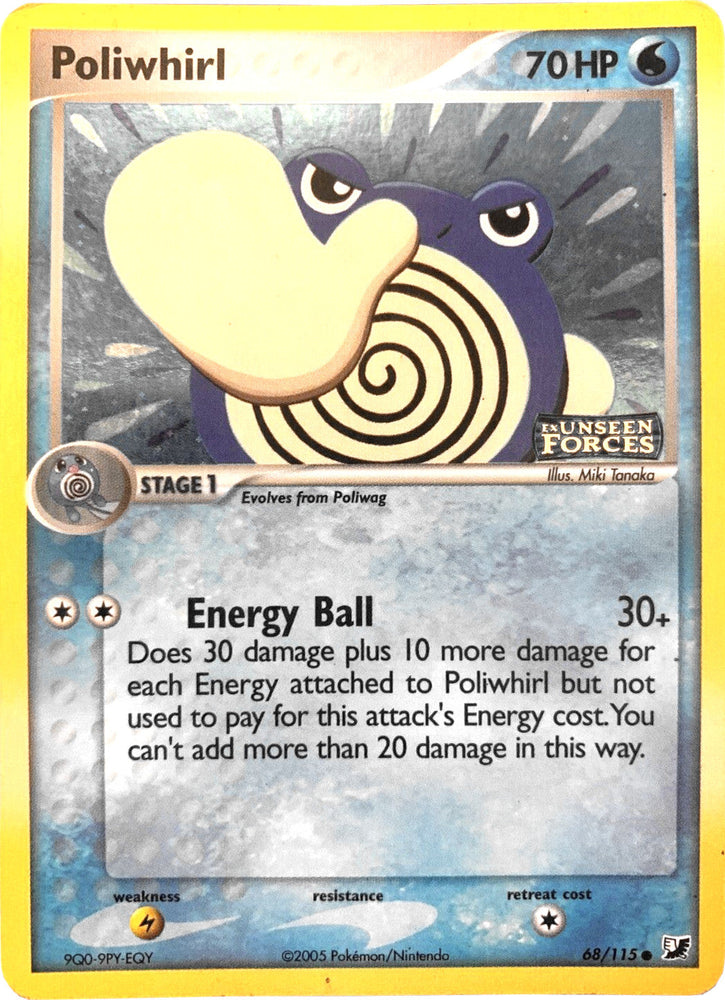 Poliwhirl (68/115) (Stamped) [EX: Unseen Forces] Pokémon