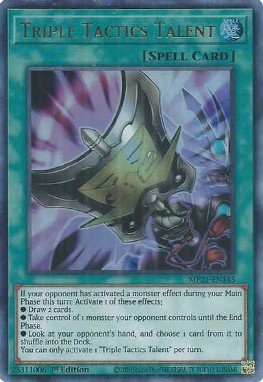 Triple Tactics Talent [MP21-EN143] Ultra Rare Yu-Gi-Oh!