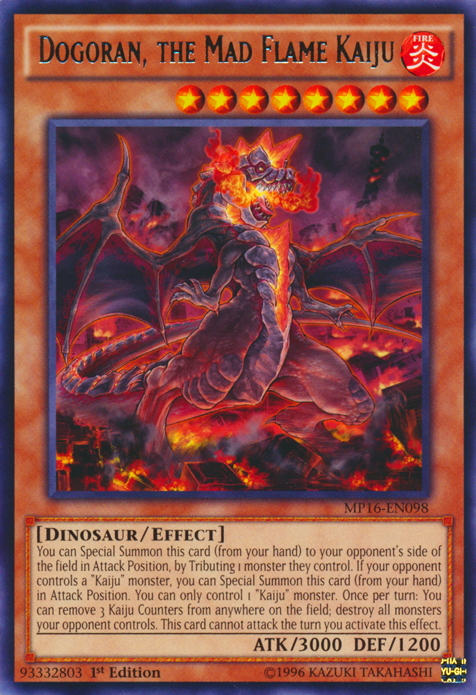 Dogoran, the Mad Flame Kaiju [MP16-EN098] Rare Yu-Gi-Oh!