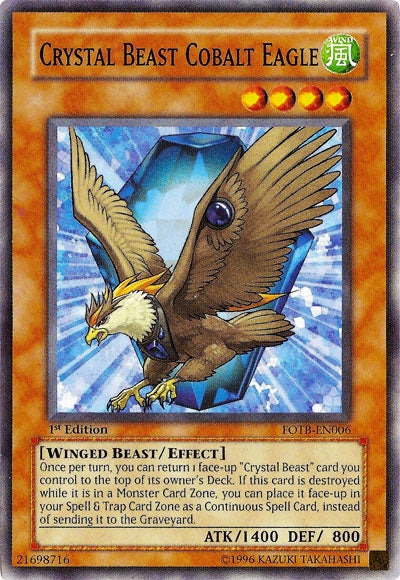 Crystal Beast Cobalt Eagle [FOTB-EN006] Common Yu-Gi-Oh!