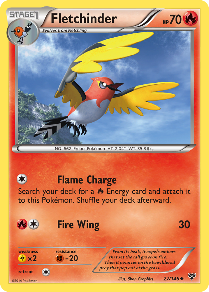 Fletchinder (27/146) [XY: Base Set] Pokémon
