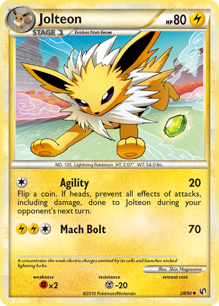 Jolteon (28/90) [HeartGold & SoulSilver: Undaunted] Pokémon
