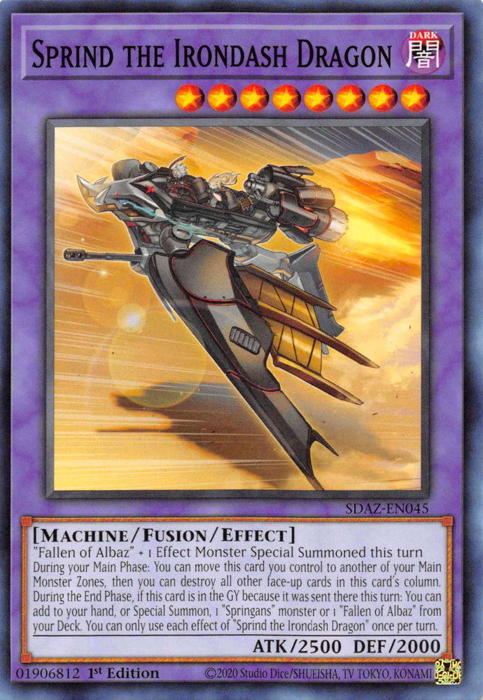 Sprind the Irondash Dragon [SDAZ-EN045] Common Yu-Gi-Oh!